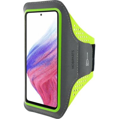 Mobiparts Comfort Fit Sport Armband Samsung Galaxy A53 5G (2022) Neon Green, Smartphone Sportarmband, Mehrfarbig Mobiparts Comfort Fit Sport Armband Samsung Galaxy A53 5G (2022) Neon Green, Smartphone Sportarmband, Mehrfarbig