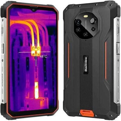 Blackview BL8800 Pro 5G (FLIR - Ecran de 6.58" - 128 Go, 8 Go RAM) Orange (128 GB, Orange, 6.58", Dual SIM, 5G), Smartphone, Orange Blackview BL8800 Pro 5G (FLIR - Ecran de 6.58" - 128 Go, 8 Go RAM) Orange (128 GB, Orange, 6.58", Dual SIM, 5G), Smartphone, Orange