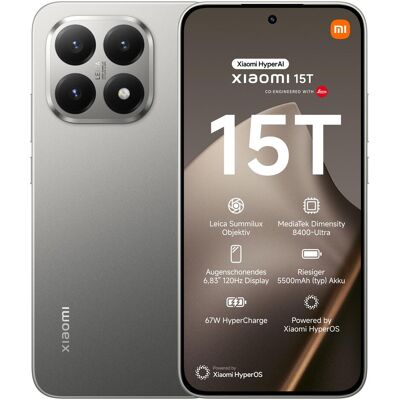 Xiaomi 15T (256 GB, Gray, 6.83", Dual SIM, 5G), Smartphone, Grau Xiaomi 15T (256 GB, Gray, 6.83", Dual SIM, 5G), Smartphone, Grau