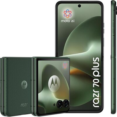 Motorola Razr 70 Plus (512 GB, Pantone Mountain View, 6.90", SIM + eSIM, 5G), Smartphone, Grün Motorola Razr 70 Plus (512 GB, Pantone Mountain View, 6.90", SIM + eSIM, 5G), Smartphone, Grün
