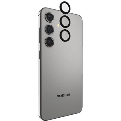 Samsung Galaxy S24 Kamera-Schutzring aus Aluminium, Weiteres Smartphone Zubehör, Schwarz, Transparent Samsung Galaxy S24 Kamera-Schutzring aus Aluminium, Weiteres Smartphone Zubehör, Schwarz, Transparent