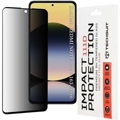 Techsuit - 111D Privacy Full Glue - Xiaomi Redmi Note 14 4G (Regional) / Redmi Note 14 5G - Schwarz (Xiaomi Redmi Note 14 5G), Smartphone Schutzfolie, Schwarz Techsuit - 111D Privacy Full Glue - Xiaomi Redmi Note 14 4G (Regional) / Redmi Note 14 5G - Schwarz (Xiaomi Redmi Note 14 5G), Smartphone Schutzfolie, Schwarz
