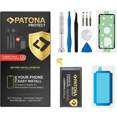 Patona PROTECT Akku für Samsung Galaxy S9 S9 Duos EB-BG960ABE SM-G960F inkl. Einbau Kit, Smartphone Akku Patona PROTECT Akku für Samsung Galaxy S9 S9 Duos EB-BG960ABE SM-G960F inkl. Einbau Kit, Smartphone Akku