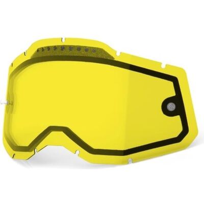 100%, Motorradhelm Zubehör, Ersatzlinse für RC2/AC2/ST2 – Belüftete Doppelscheibe, gelb, Linse/Linse/Linse für Racecraft 100%, Motorradhelm Zubehör, Ersatzlinse für RC2/AC2/ST2 – Belüftete Doppelscheibe, gelb, Linse/Linse/Linse für Racecraft
