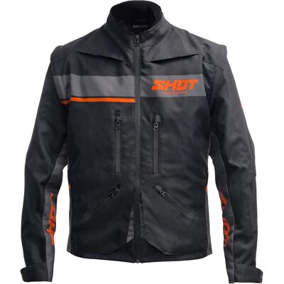 Shot, Motorradjacke, CONTACT ASSAULT 2.0 Jacke schwarz-orange S (Herren, S) Shot, Motorradjacke, CONTACT ASSAULT 2.0 Jacke schwarz-orange S (Herren, S)