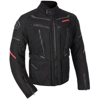 Armr, Motorradjacke, Herren Waterproof Motorcycle Jacket Kumaji 3.0 wasserdichte Motorradjacke, Schwarz, 3XL (Herren, 3XL) Armr, Motorradjacke, Herren Waterproof Motorcycle Jacket Kumaji 3.0 wasserdichte Motorradjacke, Schwarz, 3XL (Herren, 3XL)
