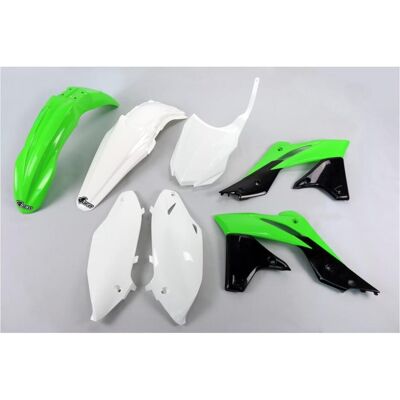 UFO, Motorrad Zubehör, Kunststoff-Set Kawasaki KXF 250 '13-'16 OEM Farbe '14-'15 (Grün/Weiss/Schwarz) (KA221E999) UFO, Motorrad Zubehör, Kunststoff-Set Kawasaki KXF 250 '13-'16 OEM Farbe '14-'15 (Grün/Weiss/Schwarz) (KA221E999)