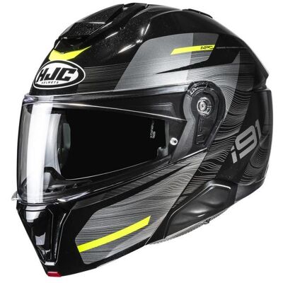 HJC, Motorradhelm, i91 Dusk MC3H Klapphelm Schwarz / Grau / Gelb M (M, 57 - 58 cm) HJC, Motorradhelm, i91 Dusk MC3H Klapphelm Schwarz / Grau / Gelb M (M, 57 - 58 cm)