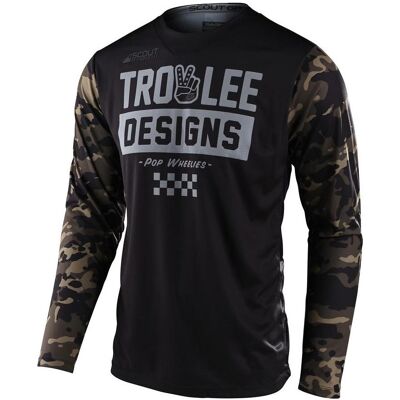 Troy Lee Designs, Herren, Velotrikot, Scout GP Jersey, Peace & Wheelies, camo green, S SALE (S), Grün, S Troy Lee Designs, Herren, Velotrikot, Scout GP Jersey, Peace & Wheelies, camo green, S SALE (S), Grün, S
