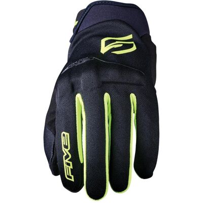 Five, Motorradhandschuhe, Handschuh Globe Evo schwarz-fluo gelb S (Herren, S) Five, Motorradhandschuhe, Handschuh Globe Evo schwarz-fluo gelb S (Herren, S)