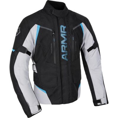 Armr, Motorradjacke, JACKE KISO 4.0 WP MS SCHW/GRAU/BLAU GR. S (Herren, S) Armr, Motorradjacke, JACKE KISO 4.0 WP MS SCHW/GRAU/BLAU GR. S (Herren, S)