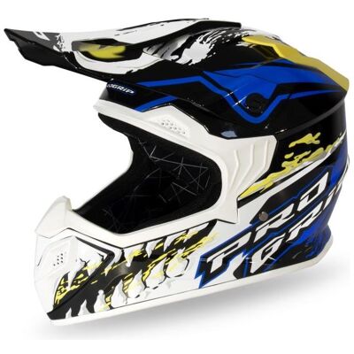 ProGrip, Motorradhelm, Helm Pg3009 Jurassic Cross Kinder / Junior / Kinder Farbe Weiss/Blau/Gelb Folie Grösse XL (XL) ProGrip, Motorradhelm, Helm Pg3009 Jurassic Cross Kinder / Junior / Kinder Farbe Weiss/Blau/Gelb Folie Grösse XL (XL)