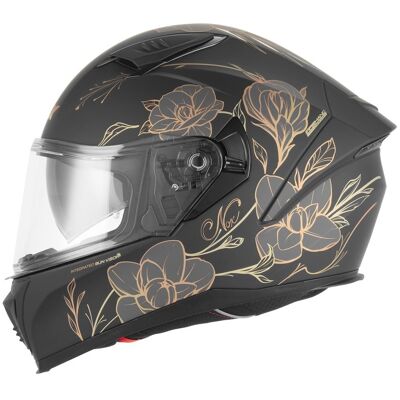 Nox, Motorradhelm, Integralhelm mit Visier N402, Frühlingsfarbe Mattschwarz/Gold, Grösse S (S, 55 - 56 cm) Nox, Motorradhelm, Integralhelm mit Visier N402, Frühlingsfarbe Mattschwarz/Gold, Grösse S (S, 55 - 56 cm)