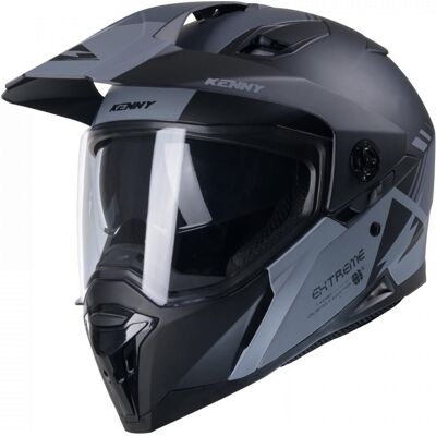 Kenny, Motorradhelm, Racing Dual Adventure Helm Modell Extreme Graphic Schwarz/Grau Mattfarbe Schwarz/Grau Grösse (L, 59 - 60 cm) Kenny, Motorradhelm, Racing Dual Adventure Helm Modell Extreme Graphic Schwarz/Grau Mattfarbe Schwarz/Grau Grösse (L, 59 - 60 cm)