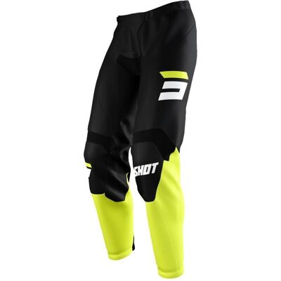 Shot Raw Burst Motocross Hosen - Schwarz Gelb - Unisex Shot Raw Burst Motocross Hosen - Schwarz Gelb - Unisex