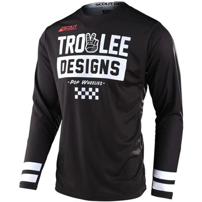 Troy Lee Designs, Velotrikot, Scout GP Jersey, Peace & Wheelies, black, L SALE (L), Schwarz, L Troy Lee Designs, Velotrikot, Scout GP Jersey, Peace & Wheelies, black, L SALE (L), Schwarz, L
