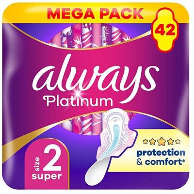 Always, Binden, Platinum Super Size 2 (42x) Always, Binden, Platinum Super Size 2 (42x)