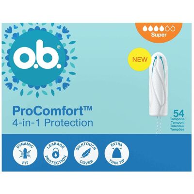 o.b., Tampons, ProComfort tampony Super 54szt. (54x) o.b., Tampons, ProComfort tampony Super 54szt. (54x)