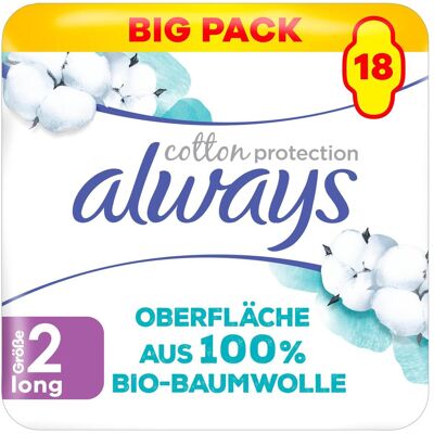 Always, Binden, Cotton Protection (18x) Always, Binden, Cotton Protection (18x)