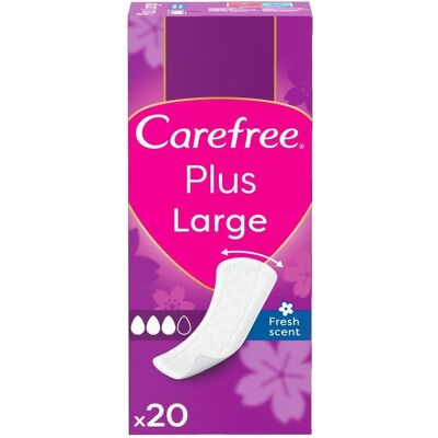 Carefree, Binden, Plus Large Panty Liners Fresh Fragrance 20Pcs (20x) Carefree, Binden, Plus Large Panty Liners Fresh Fragrance 20Pcs (20x)