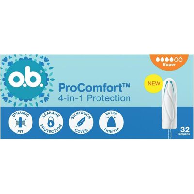 o.b., Tampons, OB Tampons ProComfort Super Karton 32 (32x) o.b., Tampons, OB Tampons ProComfort Super Karton 32 (32x)