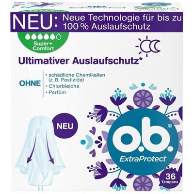 o.b., Tampons, Extra Protect Super+ (36x) o.b., Tampons, Extra Protect Super+ (36x)