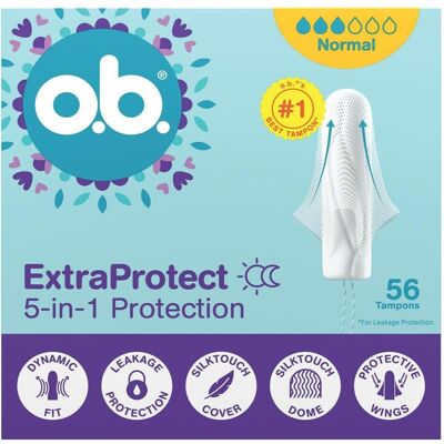 o.b., Tampons, Extra Protect Normal tampony 56szt. (56x, Normal) o.b., Tampons, Extra Protect Normal tampony 56szt. (56x, Normal)