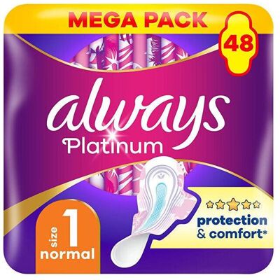 Always, Binden, Platinum Normal Damenbinden 48 Stück Always, Binden, Platinum Normal Damenbinden 48 Stück