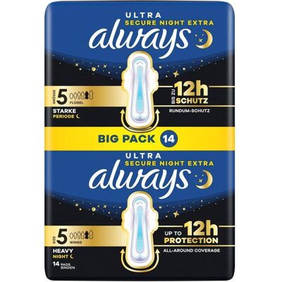 Always, Binden, Sec.Night Fl.Ex.Gr5 Bp (14x) Always, Binden, Sec.Night Fl.Ex.Gr5 Bp (14x)