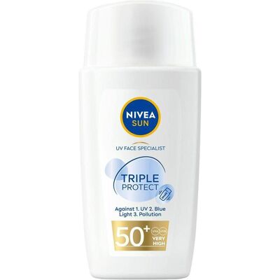 NIVEA SUN SPF50+ Gesichtssonnenschutz - Keine Farbe NIVEA SUN SPF50+ Gesichtssonnenschutz - Keine Farbe