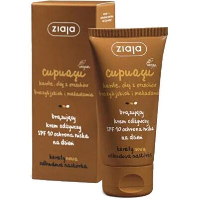 Ziaja, Selbstbräuner, Selbstbräunende Tagescreme SPF 10 Cupuacu 50 ml (Selbstbräunungscreme, 50 ml) Ziaja, Selbstbräuner, Selbstbräunende Tagescreme SPF 10 Cupuacu 50 ml (Selbstbräunungscreme, 50 ml)