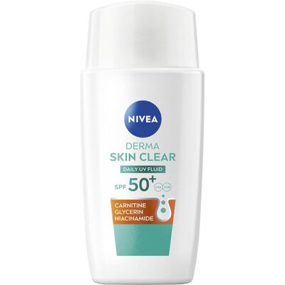NIVEA, Sonnencreme, Tägliches UV-Fluid für problematische Haut Derma Skin Clear SPF 50+ (Tägliches UV-Fluid) 40 ml (SPF 50+, 40 ml) NIVEA, Sonnencreme, Tägliches UV-Fluid für problematische Haut Derma Skin Clear SPF 50+ (Tägliches UV-Fluid) 40 ml (SPF 50+, 40 ml)