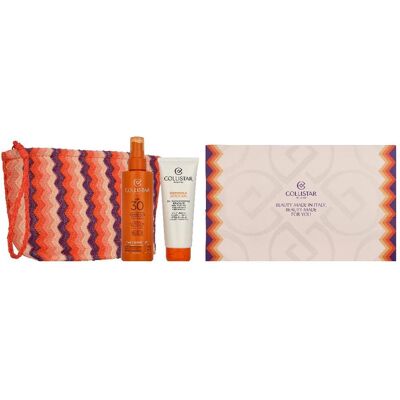 Collistar, Beauty Geschenkset, Sun Kit Spray Milk Spf 30 200ml After Sun Balm 100ml Pouch Collistar, Beauty Geschenkset, Sun Kit Spray Milk Spf 30 200ml After Sun Balm 100ml Pouch
