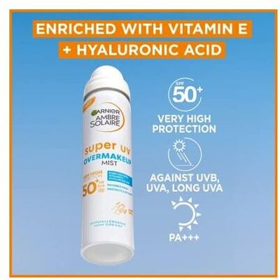 Garnier Ambre Solaire SPF50 Transparenter Sonnenschutz Spray Garnier Ambre Solaire SPF50 Transparenter Sonnenschutz Spray