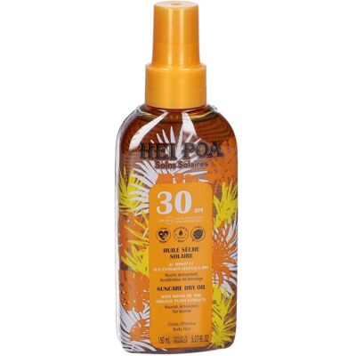 Hei Poa, Sonnencreme, solaire huile sèche au monoï & extraits végétaux bio SPF30 150 ml (SPF 30, 150 ml) Hei Poa, Sonnencreme, solaire huile sèche au monoï & extraits végétaux bio SPF30 150 ml (SPF 30, 150 ml)