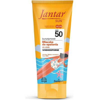 Sonnencreme, Jantar Sun Amber Waterproof Tanning Milk Spf 50 200ml (SPF 50, 200 ml) Sonnencreme, Jantar Sun Amber Waterproof Tanning Milk Spf 50 200ml (SPF 50, 200 ml)