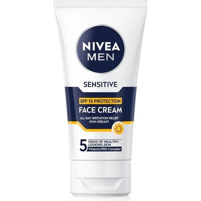 NIVEA, Sonnencreme, Schützende Hautcreme SPF 15 Men Sensitive (Gesichtscreme) 75 ml (SPF 15, 75 ml) NIVEA, Sonnencreme, Schützende Hautcreme SPF 15 Men Sensitive (Gesichtscreme) 75 ml (SPF 15, 75 ml)