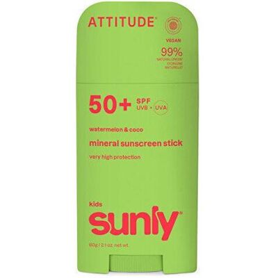 Attitude, Sonnencreme, Children's mineral sunscreen SPF 50 Sunly Stick 60 g (SPF 50) Attitude, Sonnencreme, Children's mineral sunscreen SPF 50 Sunly Stick 60 g (SPF 50)