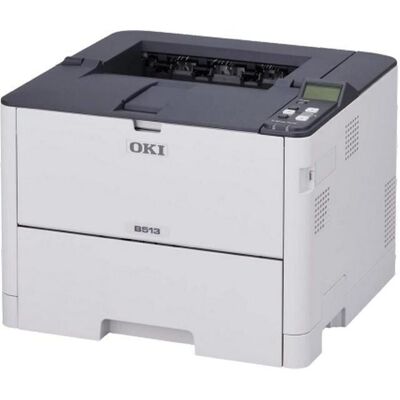 Oki B513dn (Laser, Schwarz-Weiss), Drucker, Weiss, Grau Oki B513dn (Laser, Schwarz-Weiss), Drucker, Weiss, Grau
