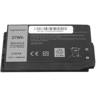 Movano Bateria Bateria J7HTX Dell Latitude 12 Rugged 7202 7212 7220 Tablet (3600 mAh), Notebook Akku, Schwarz Movano Bateria Bateria J7HTX Dell Latitude 12 Rugged 7202 7212 7220 Tablet (3600 mAh), Notebook Akku, Schwarz