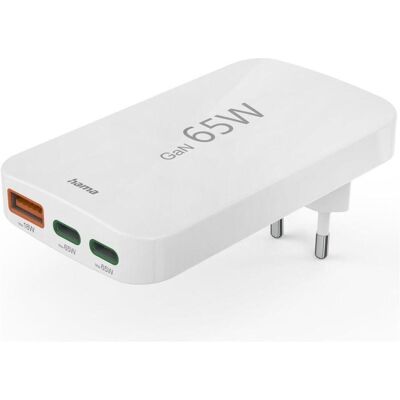Hama Universal-USB-C-Notebook-Netzteil, flaches Ladegerät, GaN, PD, 5-20V/65W (65 W), Notebook Netzteil, Weiss Hama Universal-USB-C-Notebook-Netzteil, flaches Ladegerät, GaN, PD, 5-20V/65W (65 W), Notebook Netzteil, Weiss