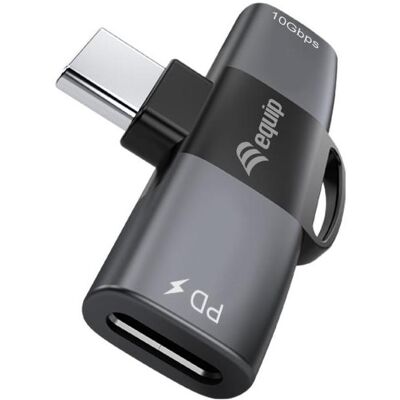 Equip Adapter USB C -> 2xUSB-C OTG Adapter 20V/5A 100W PD si (USB Typ-C), Data + Video Adapter, Grau Equip Adapter USB C -> 2xUSB-C OTG Adapter 20V/5A 100W PD si (USB Typ-C), Data + Video Adapter, Grau