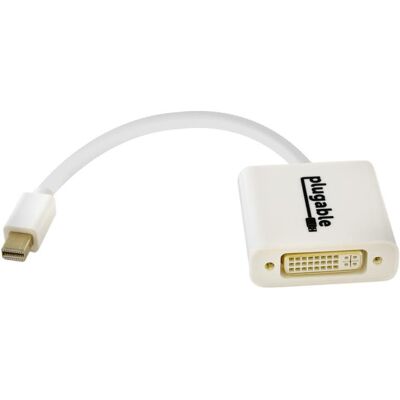 Plugable Mini DP (TBT 2) to DVI Adapter (DVI, Mini DP), Data + Video Adapter, Weiss Plugable Mini DP (TBT 2) to DVI Adapter (DVI, Mini DP), Data + Video Adapter, Weiss
