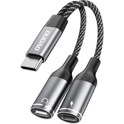 Dudao L13C+ 2-in-1 USB-C Adapter - Grau - Dockingstation & USB-Hub Dudao L13C+ 2-in-1 USB-C Adapter - Grau - Dockingstation & USB-Hub