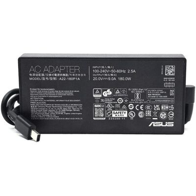 Asus AC Adapter 180W / 20V / 9A / Compact Plug / 3Pin (180 W), Notebook Netzteil, Schwarz Asus AC Adapter 180W / 20V / 9A / Compact Plug / 3Pin (180 W), Notebook Netzteil, Schwarz