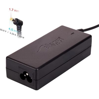 Akyga Netzteil 20V 3.25A 65W 4 x 1.7 mm (65 W), Notebook Netzteil, Schwarz Akyga Netzteil 20V 3.25A 65W 4 x 1.7 mm (65 W), Notebook Netzteil, Schwarz
