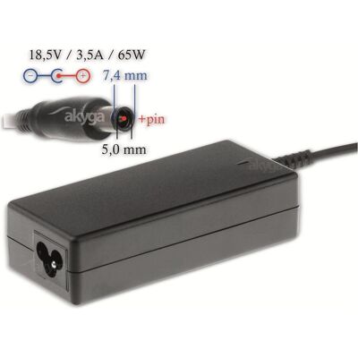Akyga AK-ND-03 Netzteil & Spannungsumwandler Indoor (65 W), Notebook Netzteil, Schwarz Akyga AK-ND-03 Netzteil & Spannungsumwandler Indoor (65 W), Notebook Netzteil, Schwarz