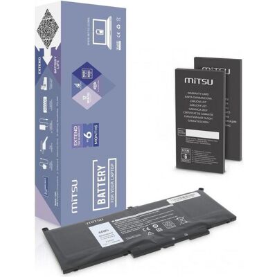 Mitsu BATTERY BC/DE-E7390 (DELL 5800 MAH 44 WH) - Batterie (4 Zellen, 5800 mAh), Notebook Akku Mitsu BATTERY BC/DE-E7390 (DELL 5800 MAH 44 WH) - Batterie (4 Zellen, 5800 mAh), Notebook Akku