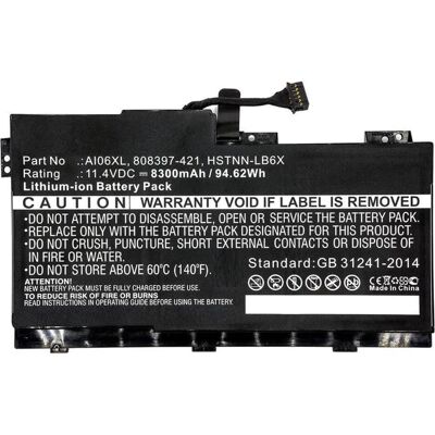 CoreParts Laptop-Batterie Lithium-Ionen 8300 mAh 94.6 Wh (8300 mAh), Notebook Akku, Schwarz CoreParts Laptop-Batterie Lithium-Ionen 8300 mAh 94.6 Wh (8300 mAh), Notebook Akku, Schwarz
