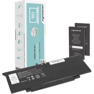Movano Bateria Bateria do Dell Latitude 13 7310, 7410, Notebook Akku Movano Bateria Bateria do Dell Latitude 13 7310, 7410, Notebook Akku